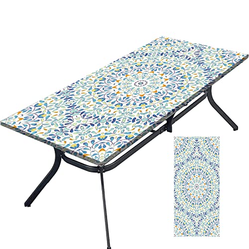 Tischdecke für Klapptisch Rechteckige Tischdecke Islam Arabisch Indische Ottomane Motive Kunststoff Tischdecke für 6 Fuß Tische wasserdichte Tischdecke für Party Geburtstag Hochzeit Picknick Camping von Walarky