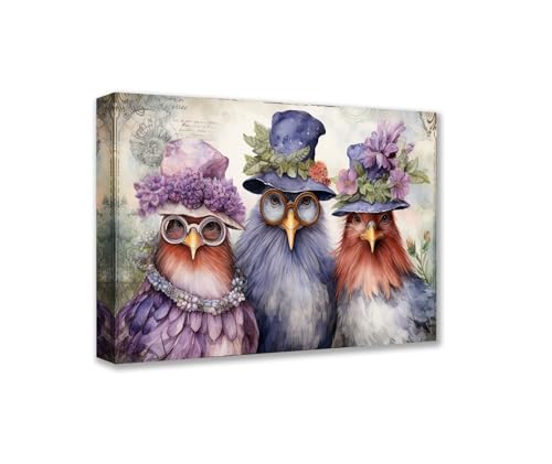 Wandbilder mit elegantem Huhn für Schlafzimmer, lustige Tiergemälde, 1 Stück, Leinwand, bunt, Gentleman, Hahn, Kunstwerk, Heimdekoration für Wohnzimmer, gerahmt, fertig zum Aufhängen, Poster und Wandbilder mit elegantem Huhn für Schlafzimmer, lustige Tiergemälde, 1 Stück, Leinwand, bunt, Gentleman, Hahn, Kunstwerk, Heimdekoration für Wohnzimmer, gerahmt, fertig zum Aufhängen, Poster und von Walarky