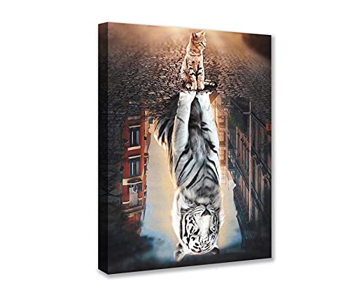 Wandkunst auf Leinwand, Motiv: Tiere, Mindset Is Everyth, Motivierendes Gemälde, Poster, Unternehmer, positive Zitate, Bild für Wohnzimmer, Schlafzimmer, Büro, Heimdekoration, gerahmt Wandkunst auf Leinwand, Motiv: Tiere, Mindset Is Everyth, Motivierendes Gemälde, Poster, Unternehmer, positive Zitate, Bild für Wohnzimmer, Schlafzimmer, Büro, Heimdekoration, gerahmt von Walarky