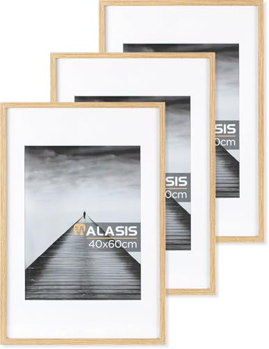 Walasis Bilderrahmen 40x60 Holz mit Passepartout: 3er Set 60x40 Foto Rahmen für Poster - Fotorahmen mit Acrylglas Walasis Bilderrahmen 40x60 Holz mit Passepartout: 3er Set 60x40 Foto Rahmen für Poster - Fotorahmen mit Acrylglas von Walasis