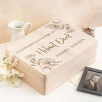 Personalisierte Trauerkiste | Erinnerungskiste Gedenken An Geliebtes Familienmitglied Erinnerungsbox Für Erinnerungen Verstorbene von WaldWichtShop