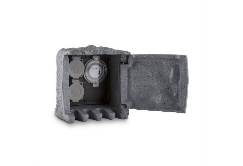 Waldbeck Gartensteckdose Timer Rock Gartensteckdose von Waldbeck