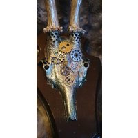 Geweih Schädel Reh Rehbock Steampunk Silber Jagdtrophäe Strass Schwarz Hirsch Geweih Schädel Reh Rehbock Steampunk Silber Jagdtrophäe Strass Schwarz Hirsch von Walddeko