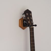 Gitarren Wandhalter Eiche Hexagon von Walddings