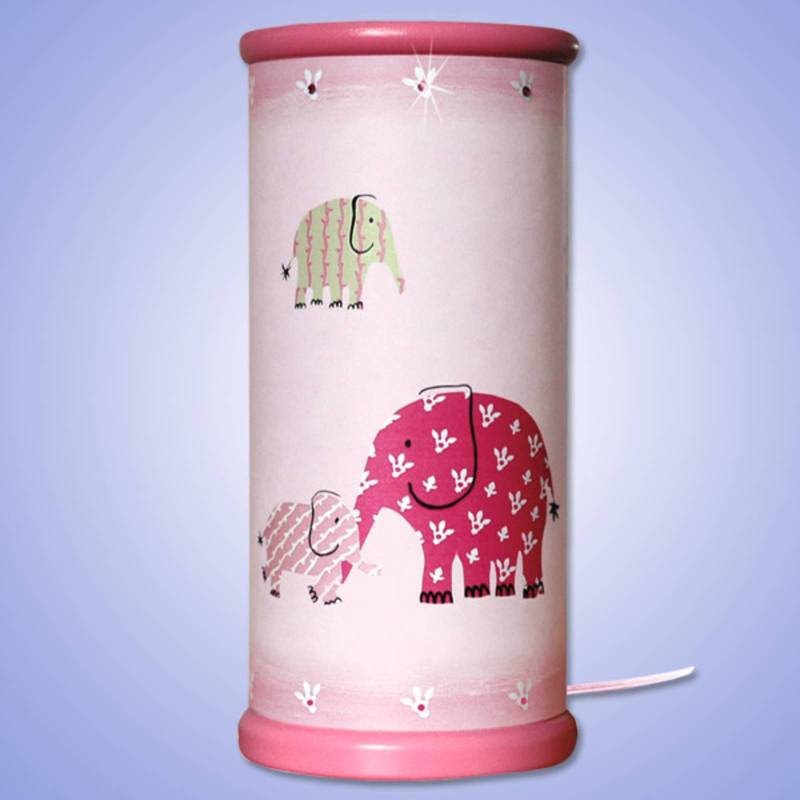 Zauberhafte LED-Tischleuchte ELEFANT, pink von Waldi-Leuchten GmbH