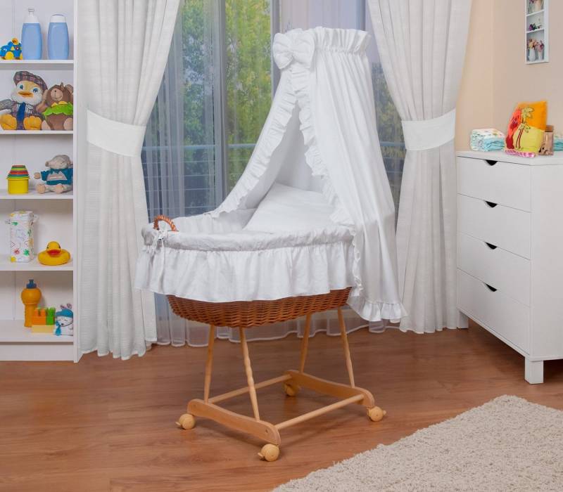 Waldin Stubenwagen Waldin Baby Stubenwagen-Set mit Ausstattung,XXL von Waldin
