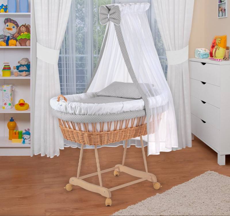 Waldin Stubenwagen Waldin Baby Stubenwagen-Set mit Ausstattung,XXL von Waldin