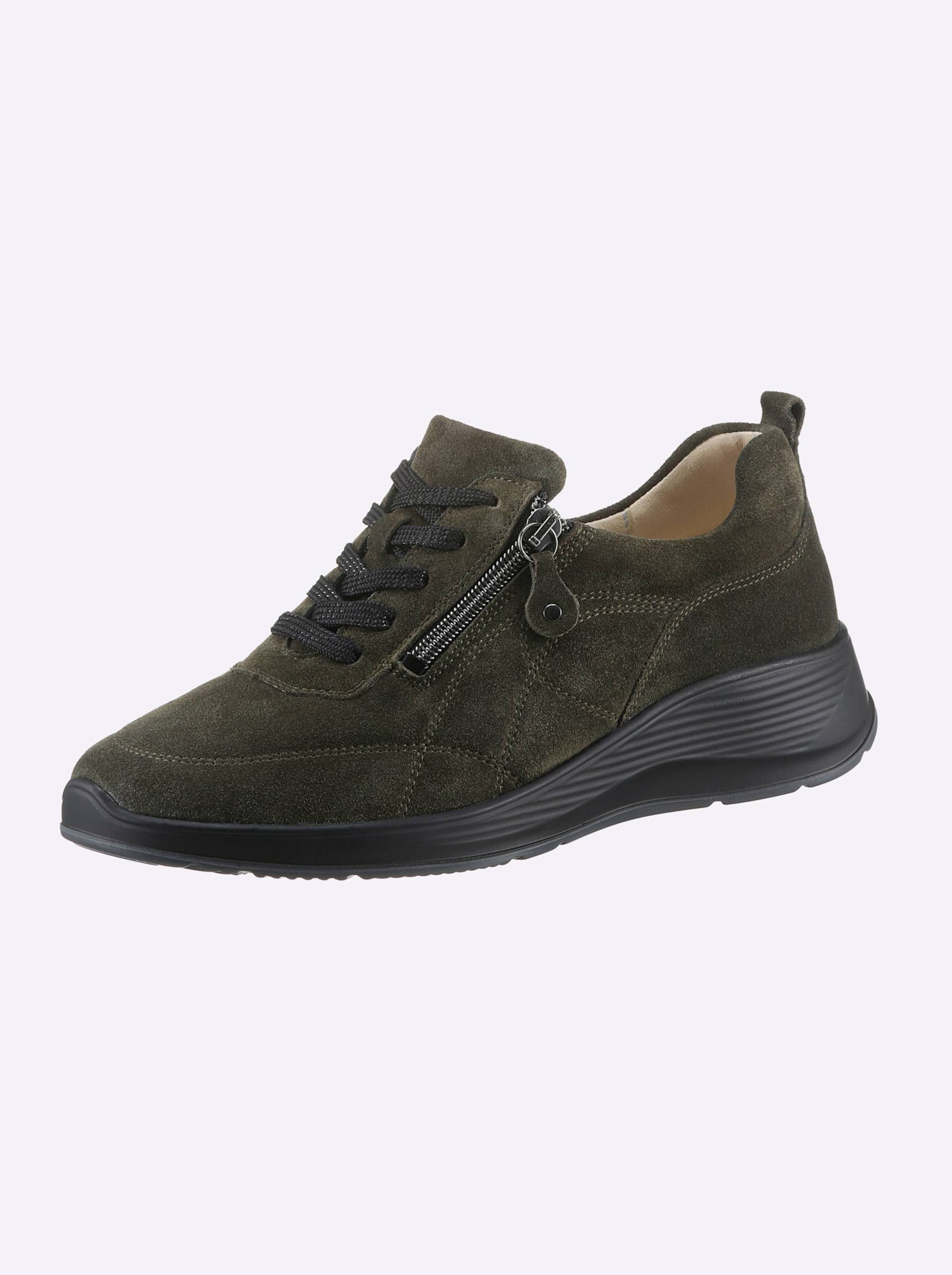 Schnürschuh in olive von Waldläufer von Waldläufer