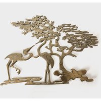 1950S Wandbild Kraniche Unter Baum von Waldmaedchenshop