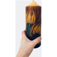 70Er Jahre Kerze Mit Tulpenmotiv 70Er Jahre Kerze Mit Tulpenmotiv von Waldmaedchenshop