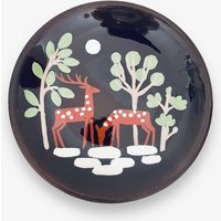 Vintage Teller Mit Hirsch von Waldmaedchenshop