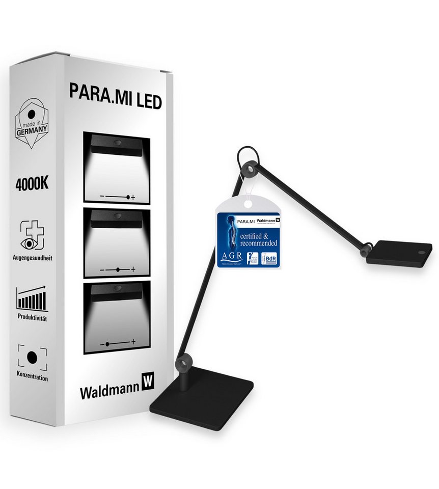 Waldmann LED Schreibtischlampe PARA.MI HOME Schreibtisch Lampe & Arbeitsleuchte, Leselampe, 4000K, LED wechselbar, Neutralweiß, Verstellbarer Arm, Flexibel, Speicherfunktion, Dimmbar Waldmann LED Schreibtischlampe PARA.MI HOME Schreibtisch Lampe & Arbeitsleuchte, Leselampe, 4000K, LED wechselbar, Neutralweiß, Verstellbarer Arm, Flexibel, Speicherfunktion, Dimmbar von Waldmann