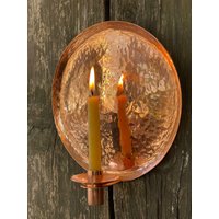 Kerzenhalter Geschmiedet Kupfer Rund Wandhalter von WaldorfLicht