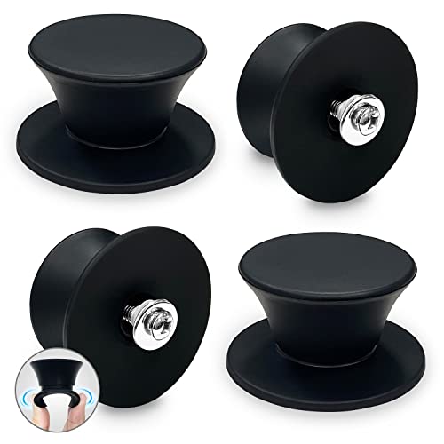 Walfos 4er Pack Universal Silikon Topfdeckel Ersatzknopf, Topfdeckelknopf,hitzebeständige Topfdeckel Haltegriffe, ideal für Slow Cooker, Pfannen und Küche Kochgeschirr Abdeckungen von Walfos