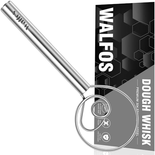 Walfos Dänischer Teigbesen, rostfreier Edelstahl-Brotbesen, schnelles Mischen von Brotmixer, niederländischer Teigbesen zum Kochen, Mischen, Rühren, Rühren, Sauerteig, Pizza, Gebäck, Kuchentei.. Walfos Dänischer Teigbesen, rostfreier Edelstahl-Brotbesen, schnelles Mischen von Brotmixer, niederländischer Teigbesen zum Kochen, Mischen, Rühren, Rühren, Sauerteig, Pizza, Gebäck, Kuchentei.. von Walfos