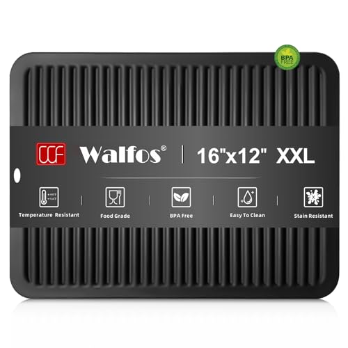 Walfos Großer Silikon-Untersetzer, 40,6 x 30,5 cm, Untersetzer für heiße Töpfe und Pfannen, hitzebeständige Topflappen, heiße Pads für Küche, Quarz-Arbeitsplatten, heiße Gerichte Walfos Großer Silikon-Untersetzer, 40,6 x 30,5 cm, Untersetzer für heiße Töpfe und Pfannen, hitzebeständige Topflappen, heiße Pads für Küche, Quarz-Arbeitsplatten, heiße Gerichte von Walfos