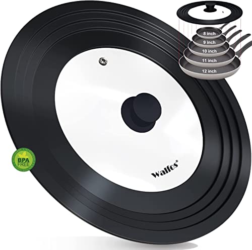 Walfos Universal-Pfannendeckel – Topfdeckel für Töpfe, Pfannen und Bratpfannen, passend für Kochgeschirr mit einem Durchmesser von 20.3 cm bis 30.5 cm, BPA-frei (1 Stück) von Walfos