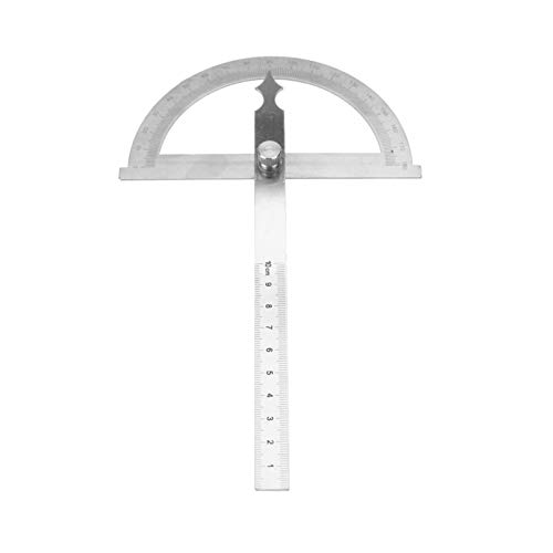 0-180 Grad Winkelmesser Edelstahl Drehwinkelmesser 0-15 cm Winkelsucher Lineal(120 * 150mm) von Walfront