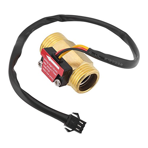 1 Stück Turbine Wasserdurchflussmesser Fluss Sensor G1 / 2 '' Elektrische Magnetische Messing Inline Halle Schalter Außengewinde 1-25L / min von Walfront