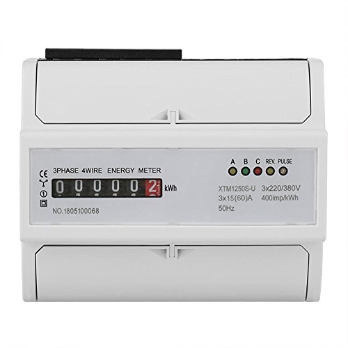 1 stücke 3 x 220 V / 380 V Digitale 3 Phase 4 Draht 7 P DIN Schiene Stromzähler Elektronische KWh Meter (15 (60) A) von Walfront