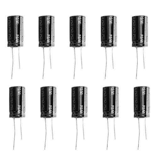 10 Stück Elektrolytkondensatoren Schwarzer Aluminium-Elektrolytkondensator, 4700 uF Kondensator Standardanschluss 18 x 30 mm 35 V Elektrolytkondensator von Walfront