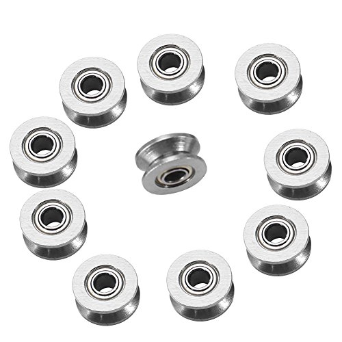 10 Stücke V624ZZ Umlenkrolle Doppelt 6mm Miniatur Stahl V Nut Kugellager Riemenscheibe aus Karbonstahl Doppel Schild 4x13x6mm für Führungsrolle Schiene Liner Motion System von Walfront