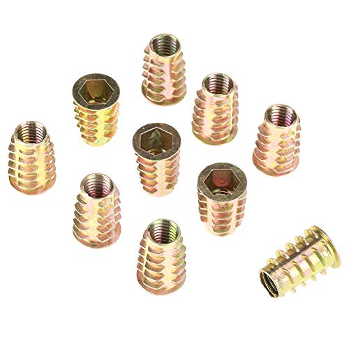 10 stücke M10 × 25mm Sechskantmutter Hex Antriebskopf Mutter Gewinde Zink-legierung Möbel Für Holz Einsatz Gewinde Schnittstelle Schrauben 10 stücke M10 × 25mm Sechskantmutter Hex Antriebskopf Mutter Gewinde Zink-legierung Möbel Für Holz Einsatz Gewinde Schnittstelle Schrauben von Walfront