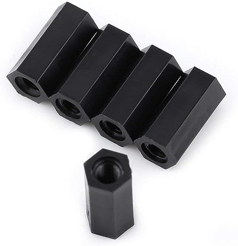 Abstandshalter M3 weiblich auf M3 weiblich, Sechskant-Gewinde, 8 mm, 10 mm, 12 mm, 15 mm, Nylon, schwarz (12 mm), 100 Stück Abstandshalter M3 weiblich auf M3 weiblich, Sechskant-Gewinde, 8 mm, 10 mm, 12 mm, 15 mm, Nylon, schwarz (12 mm), 100 Stück von Walfront