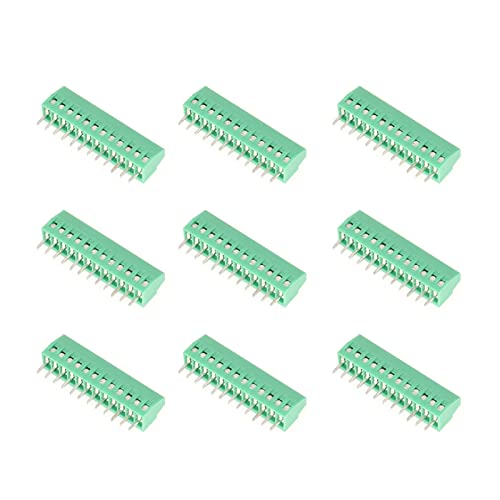 10Pcs Terminal Block Steckverbinder, 12 Pin 2,54 mm Pitch Mount Power Schraubklemmenblock Steckverbinder, 12 Pin PCB Screw Green Terminal Block Steckverbinder 10Pcs Terminal Block Steckverbinder, 12 Pin 2,54 mm Pitch Mount Power Schraubklemmenblock Steckverbinder, 12 Pin PCB Screw Green Terminal Block Steckverbinder von Walfront