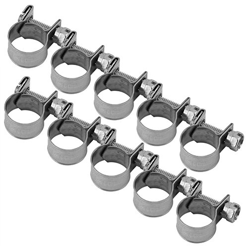10pcs Sanitäre Mini-Kraftstoff-Linie Rohrschellen Schlauchschellen Schlauchklemme Clip 304 Edelstahl Schwerlast(11-13Mm) von Walfront
