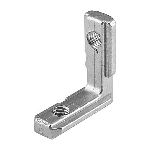 10pcs T Slot Eckwinkel Slot Eckverbinder Klammern Aluminiumprofil Kohlenstoffstahl L-Form Halterungen 90 Grad Ton(EU-2020) von Walfront