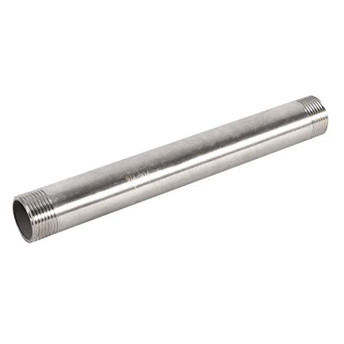 1pc 200mm Edelstahlrohr SS304 BSP Rohrdoppelnippel Außen Gewindefitting Rohrverbinder 1/4",1/2", 3/4",1" Gewinderohr (dn20*200mm=3/4) von Walfront