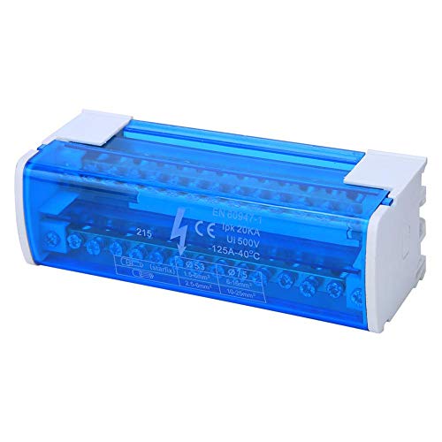 215 Box Junction Stromverteilungsklemmenblock Din Rail 2 Stufige Einphasige Klemmenblöcke mit Transparenter Abdeckung von Walfront