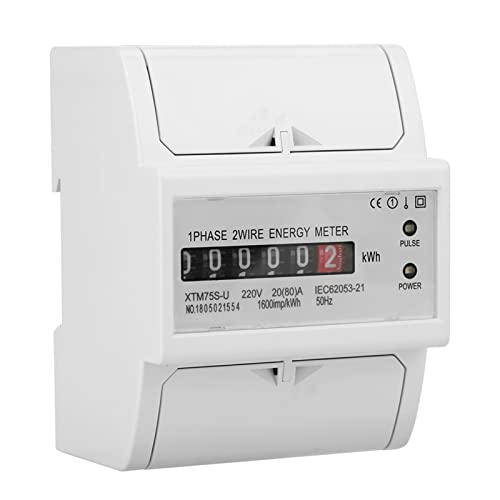 220V Digital 1-Phase 2 Draht 4P DIN-Schiene Stromzähler Elektronisches KWh-Meter(20(80) A) von Walfront