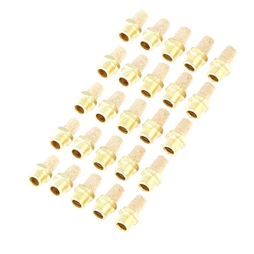 25 Teile/satz Magnetventil Pneumatische Schalldämpfer Filter Schalldämpfer G1 / 8 Außengewinde Pneumatische Luftaustrittsgeräuschfilter Schalldämpfer Schalldämpfer von Walfront