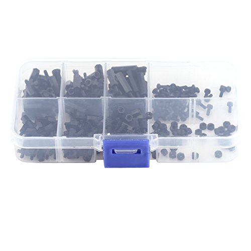 250 stücke M2 M3 Männlich Weiblich Hex Spalte Nylon Spacer Abstandsbolzen Muttern Sortiment Kit Leiterplattenmontage Mit Kunststoffbox (M2-C) von Walfront