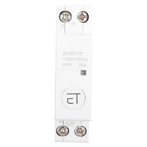 25A Leistungsschalter Intelligenter WIFI-Leistungsschalter-Timer-Schalter für Verteilerkasten 1P AC230V 50Hz IP20 (1P 25A) von Walfront