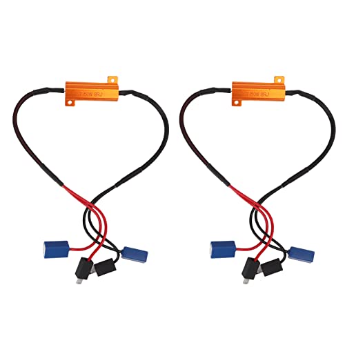 2PCS LED-Widerstand LED-Decoder 50W 8Ω H1 LED-Lampe Dekodierung Fehlerbeseitigung Beseitigung von Led-Scheinwerfer Fehlercodes Lastwiderstände Umbausätze von Walfront