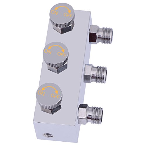 3-Wege-Airbrushschlauch Adapter Splitter 1/20,3 cm weiblich auf 1/10,2 cm männlich, Edelstahl 3-Wege-Airbrushschlauch Adapter Splitter 1/20,3 cm weiblich auf 1/10,2 cm männlich, Edelstahl von Walfront