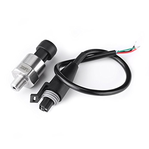 500 PSI Auto Drucksensor Edelstahl für Luft Öl Wasser Kraftstoff Druck Sensor mit Kabel DC 5V 1/8 Zoll NPT Gewinde(500PSI) von Walfront