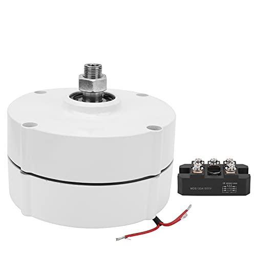 400W Permanentmagnet Generator Windrad, 550r/m 3 Phasen Wechselstrom Permanentmagnet Generator Aluminiumlegierung Shell Elektromotor Generator Industriebedarf Windräder(Mit Gleichrichter 12V) von Walfront