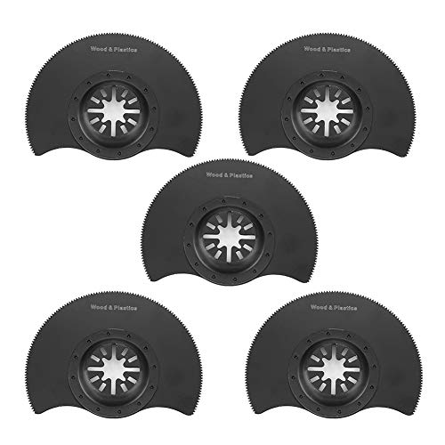 5 Stück Kreissägeblätter, Multitool Sägeblätter, Halbmondblätter Halbkreisförmige Oszillierende Klingen Oszillierendes Multitool Werkzeug Set zum Reparieren von Schnitten von Walfront
