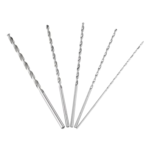 5pcs Extra Langes Holzbohrer Bohrer Set, Hochgeschwindigkeitsstahlbohrer Satz Stellte Gerade Schaft Spiralbohrer Werkzeug 2-5mm von Walfront