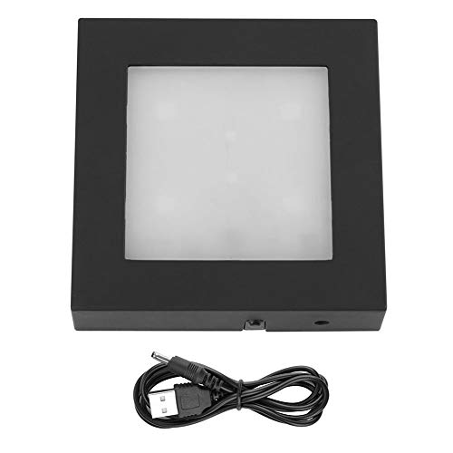 Walfront 7 LED Display Base für Kristalle Glaskunst Bunte LED Licht Kristall Display Stand Base(Rectangular 6 LEDs USB and Battery) von Walfront