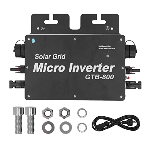 800W Micro Inverter Solar Grid Tie Inverter WIFI Control Micro Wechselrichter Solar Inverter Controller DC to AC 120 230V Auto Identification IP65 Wasserdichter Micro Inverter(Schwarz) von Walfront