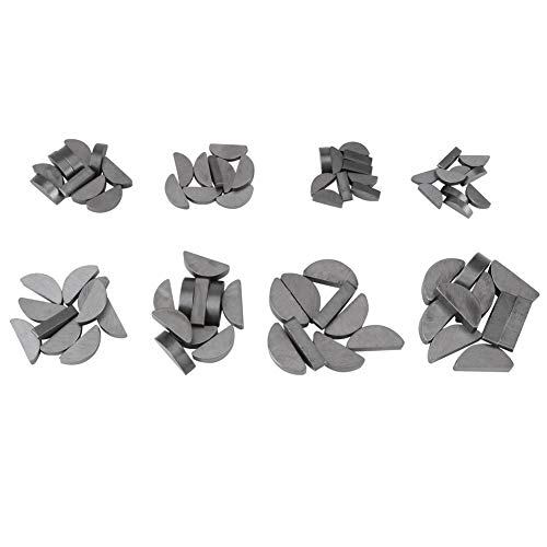 80Pcs Metal Woodruff Key Halbkreis Sortiment 8 Größe Metrisch von Walfront