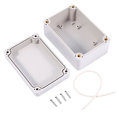 Eujgoov Wasserdichte Anschlussdose IP66 Outdoor ABS Projekt Gehäuse Box (100x68x50mm) mit Schrauben, Grau, Schwarz, 1 x wasserdichte Anschlussdose von Walfront