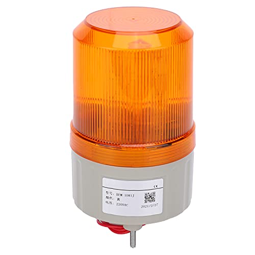 BERM Warnleuchte 220VAC LED Blitzlicht Sirene Industrielle Warnleuchten Summer für Fabriken, Stationen BEM-1081J(Gelb) von Walfront