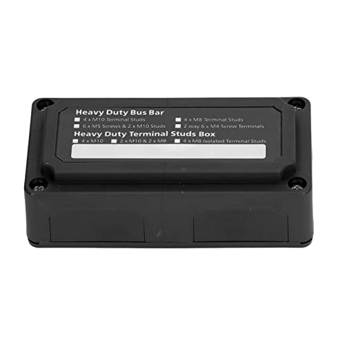 DC 48V 300A Stromverteilungsblock-Sammelschiene M8-Schraubklemmen-Stromverteilungsblock-Sammelschiene für Gleichstromversorgungssystem (BLACK) von Walfront