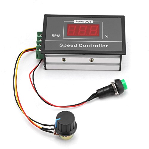 Geschwindigkeitsregler für Motor, mit Start-Stopp-Schalter, DC 6-60 V, 12 V, 24 V, 36 V, 48 V, 30 A, PWM DC, stufenloser Regler (PWM) Geschwindigkeit einstellbar von Walfront